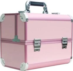 Confibel Cosmetica Koffer - Make Up Koffer Uitklapbaar - 5 Opbergbakken Make-up Koffer - Beautycase/Visagiekoffer /Cosmeticakoffer /Beautycase/ Nagelstylistekoffer - Roze -GlowBelle Verkoopwinkel 1200x1177 5