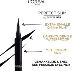 L’Oréal Paris Superliner Perfect Slim - Intense Black - Zwarte Pen Eyeliner - 4.7 Ml -GlowBelle Verkoopwinkel 1200x1181 2