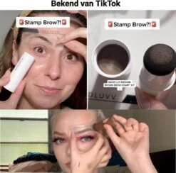 Merkloos Premium Wenkbrauw Stempel - Wenkbrauw Sjabloon - Wenkbrauwstempel - Brow Stamp - 10 Sjablonen - Borsteltje - Herbruikbaar - Waterdicht - Cadeau Voor Haar - Mediumbruin -GlowBelle Verkoopwinkel 1200x1183 17
