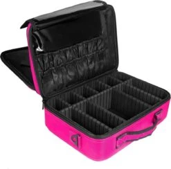 Cosmetica Koffer - Make-up Koffer Met Verstelbare Vakken - Visagie En Nagelstyliste Beauty Koffer - 37x27x13CM - Roze -GlowBelle Verkoopwinkel 1200x1184 16