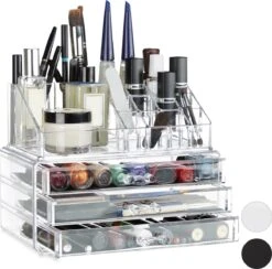 Relaxdays Make-up Organizer Klein - Stapelbaar - Sieradendoosje - Cosmetica - Opbergbox - Doorzichtig 19 Relaxdays Make-up Organizer Klein - Stapelbaar - Sieradendoosje - Cosmetica - Opbergbox - Doorzichtig -GlowBelle Verkoopwinkel 1200x1185 15