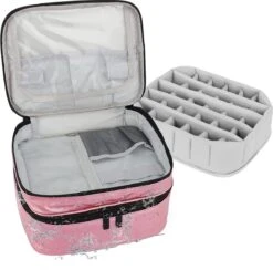 YONO Nagellak Tas - Nagelkoffer Beautycase - Cosmetica Koffer - Manicure Organizer - Blauw -GlowBelle Verkoopwinkel 1200x1187 16
