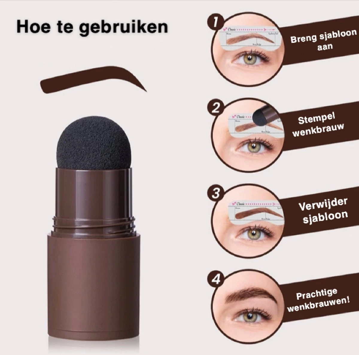Kopari Wenkbrauw Stempel - Wenkbrauw Stempel - Make Up Inclusief Sjablonen - Eyebrow Stamp - Stempelset - Brow Stamp - Wenkbrauw Sjabloon 3 Kopari Wenkbrauw Stempel - Wenkbrauw Stempel - Make Up Inclusief Sjablonen - Eyebrow Stamp - Stempelset - Brow Stamp - Wenkbrauw Sjabloon - Afbeelding 3