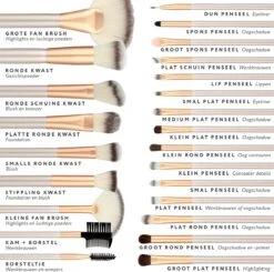 Evvie 24-delige Make-up Kwastenset - Beige/Goud - In Etui Marble -GlowBelle Verkoopwinkel 1200x1190 17