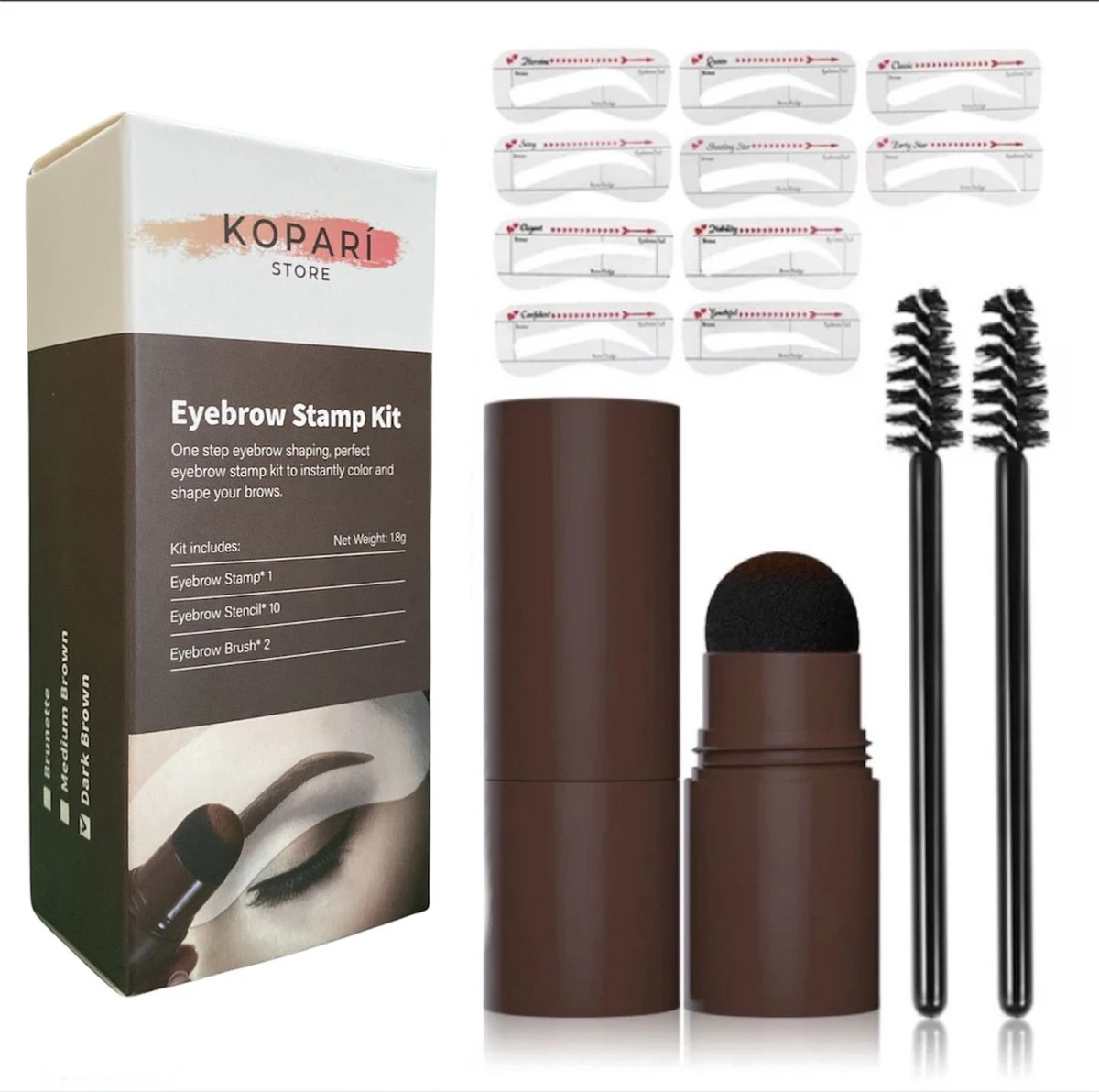 Kopari Wenkbrauw Stempel - Wenkbrauw Stempel - Make Up Inclusief Sjablonen - Eyebrow Stamp - Stempelset - Brow Stamp - Wenkbrauw Sjabloon 1 Kopari Wenkbrauw Stempel - Wenkbrauw Stempel - Make Up Inclusief Sjablonen - Eyebrow Stamp - Stempelset - Brow Stamp - Wenkbrauw Sjabloon