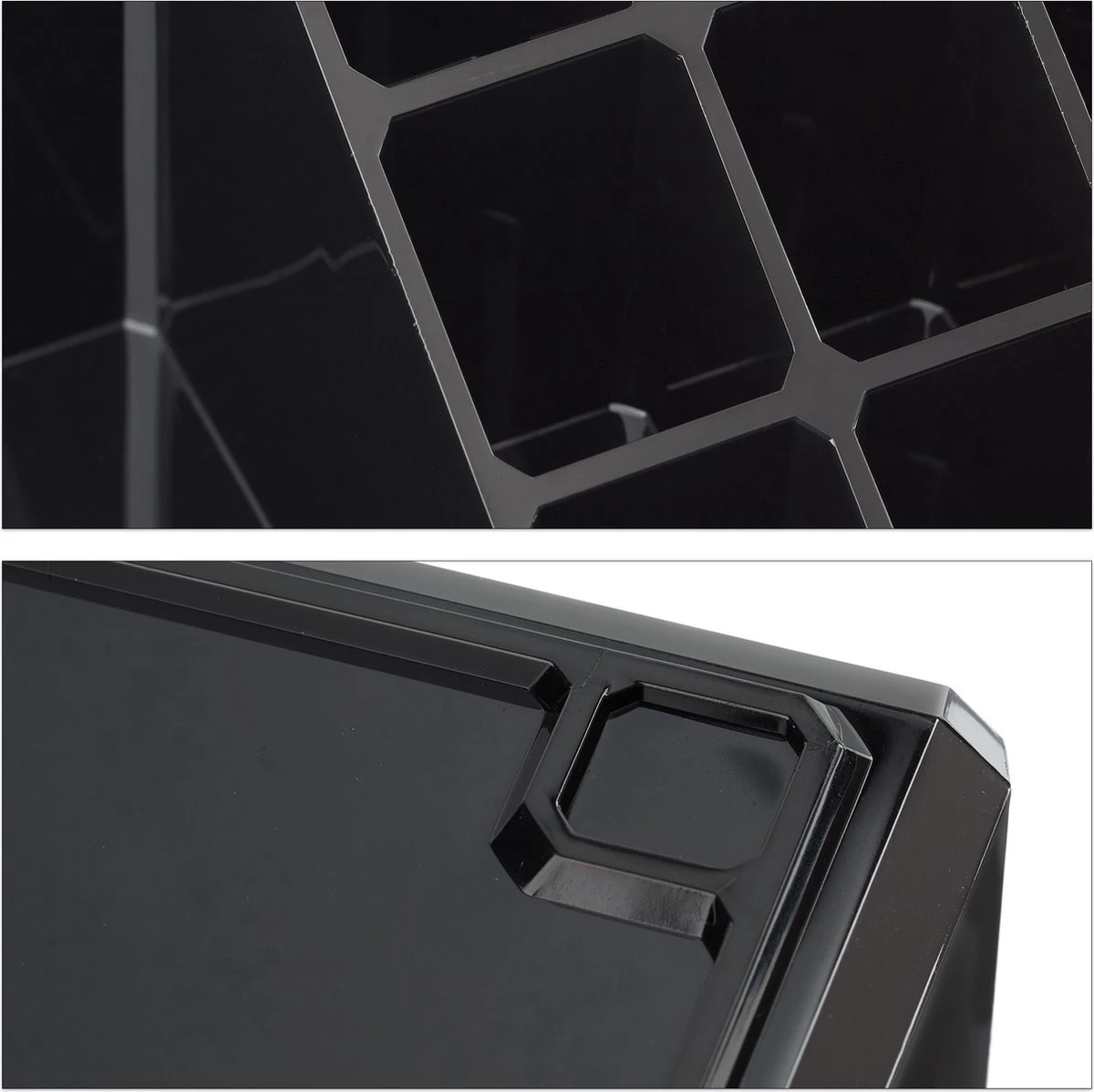 A&K 2in1 Make-up Organizer - 4 Lades Cosmetica Opbergdoos - Kaptafel - Zwart 6 A&K 2in1 Make-up Organizer - 4 Lades Cosmetica Opbergdoos - Kaptafel - Zwart - Afbeelding 6