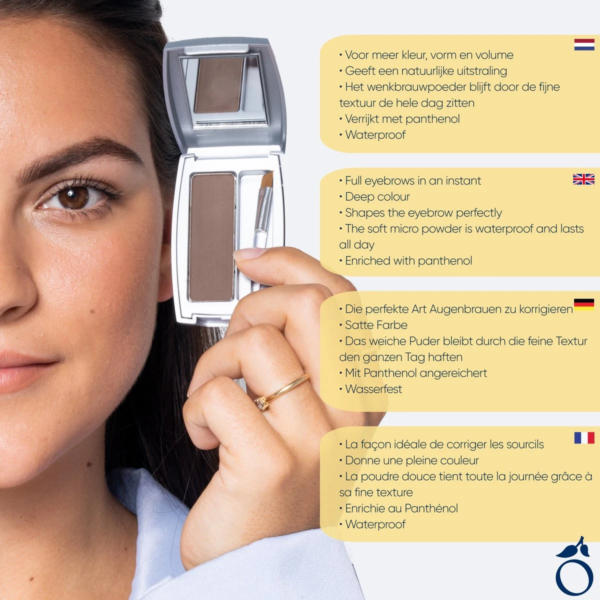 Herome Eye Care Wenkbrauw Poeder Donkerbruin - Compact Brow Powder Dark Brown - Waterproof Verrijkt Met Panthenol - Volumineuze Wenkbrauwen 5 Herome Eye Care Wenkbrauw Poeder Donkerbruin - Compact Brow Powder Dark Brown - Waterproof Verrijkt Met Panthenol - Volumineuze Wenkbrauwen - Afbeelding 5