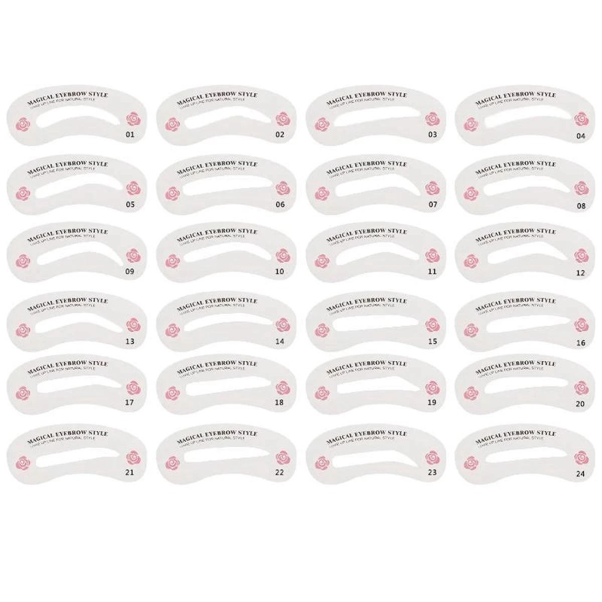 LOUZIR Wenkbrauw Sjablonen Set - 24 Stuks - Wenkbrauw Tekenen 6 LOUZIR Wenkbrauw Sjablonen Set - 24 Stuks - Wenkbrauw Tekenen - Afbeelding 6