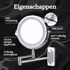 Best’Livin Led Spiegel - Badkamer - Hollywood - Visagie - Spiegellamp - Spiegelverlichting - Slimme Lampen - Oplaadbaar -GlowBelle Verkoopwinkel 1200x1200 1364