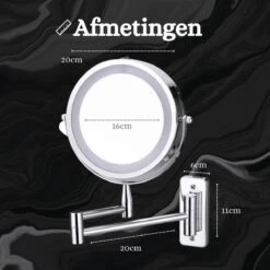 Best’Livin Led Spiegel - Badkamer - Hollywood - Visagie - Spiegellamp - Spiegelverlichting - Slimme Lampen - Oplaadbaar -GlowBelle Verkoopwinkel 1200x1200 1368