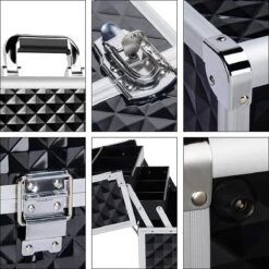 Make-upkoffer, Kapperskoffer, Cosmeticakoffer, Lege Nagelkoffer, Multikoffer, Afsluitbaar Voor Nageldesign/massageolie/fotoapparatuur, 34,7 X 22,2 X 25 Cm HMTM-YAHEE-411176 -GlowBelle Verkoopwinkel 1200x1200 1385