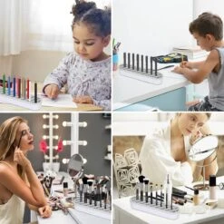 Make Up Organizer - Grijs - Make Up Holder - Kwasten Organizer - Make Up Houder - Nagellak/Lipstick Organizer - Lippenstift Houder - Siliconen -GlowBelle Verkoopwinkel 1200x1200 1433