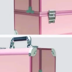 Confibel Cosmetica Koffer - Make Up Koffer Uitklapbaar - 5 Opbergbakken Make-up Koffer - Beautycase/Visagiekoffer /Cosmeticakoffer /Beautycase/ Nagelstylistekoffer - Roze -GlowBelle Verkoopwinkel 1200x1200 1508