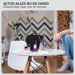 Cosmetica Koffer - Make-up Koffer Met Verstelbare Vakken - Visagie En Nagelstyliste Beauty Koffer - 26x23x9CM -GlowBelle Verkoopwinkel 1200x1200 1522