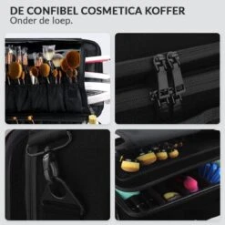 Cosmetica Koffer - Make-up Koffer Met Verstelbare Vakken - Visagie En Nagelstyliste Beauty Koffer - 37x27x13CM -GlowBelle Verkoopwinkel 1200x1200 1541