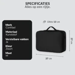 Cosmetica Koffer - Make-up Koffer Met Verstelbare Vakken - Visagie En Nagelstyliste Beauty Koffer - 37x27x13CM -GlowBelle Verkoopwinkel 1200x1200 1542
