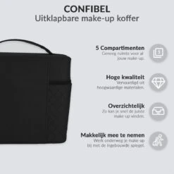 Confibel Make Up Koffer - Uitklapbaar - 5 Opbergbakken - Met Spiegel - Zwart 18 Confibel Make Up Koffer - Uitklapbaar - 5 Opbergbakken - Met Spiegel - Zwart -GlowBelle Verkoopwinkel 1200x1200 1551