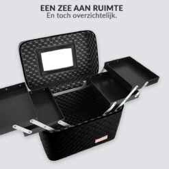 Confibel Make Up Koffer - Uitklapbaar - 5 Opbergbakken - Met Spiegel - Zwart 24 Confibel Make Up Koffer - Uitklapbaar - 5 Opbergbakken - Met Spiegel - Zwart -GlowBelle Verkoopwinkel 1200x1200 1555