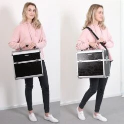 A.T. Shop Cosmeticakoffer, Make-up Koffer, Beauty Case, Bewaren Van Make-up, Nagellak. Zwart -GlowBelle Verkoopwinkel 1200x1200 1580