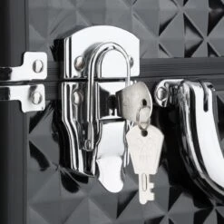 Dreamble Make-up Koffer - Make-up Trolley - Zwart - Rijdbaar - Met Wieltjes - Compact - 8 Vakken - Met Slot - 2 Sleutels -GlowBelle Verkoopwinkel 1200x1200 1601