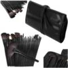 Make-up Kwasten Set - Professionele Kwasten - 24-delig Met Tasje - Cosmetica Kwasten - Zwart - Rheme