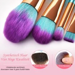 Make Up Kwasten Set - Blauwe Make Up Brush - Oogschaduw - Foundation Kwast - Poeder Kwast - Brush - Make Up - Cosmetica - Kwasten Set – Make Up Tasje - 12 Stuks - Valentijn Cadeautje Voor Haar -GlowBelle Verkoopwinkel 1200x1200 1728