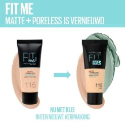 Maybelline Fit Me Matte & Poreless Foundation - 104 Soft Ivory -GlowBelle Verkoopwinkel 1200x1200 175