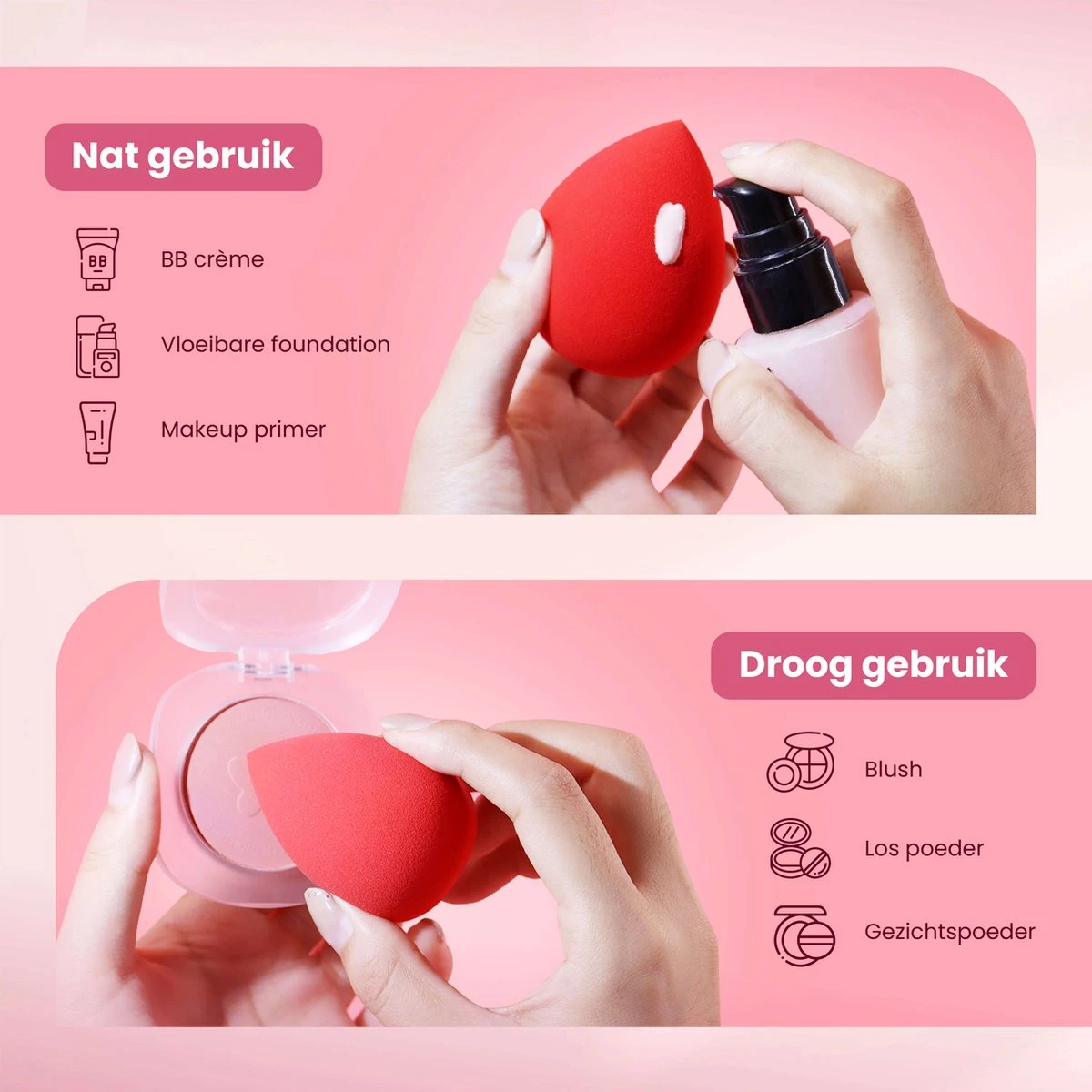 Beauty Blender - Make-up Sponsjes - Spons - 10 Stuks - Zacht & Perfecte Vorm! 5 Beauty Blender - Make-up Sponsjes - Spons - 10 Stuks - Zacht & Perfecte Vorm! - Afbeelding 5