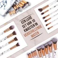 Luxe Make Up Kwasten Set - Make Up Brush - Oogschaduw – Beauty - Foundation Kwast - Poederkwast - Brush - Make Up - Cosmetica - Kwasten Set – Make Up Etui - Make Up Penselen Set – Make Up Set -GlowBelle Verkoopwinkel 1200x1200 1861