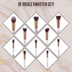 Luxe Make Up Kwasten Set - Make Up Brush - Oogschaduw – Beauty - Foundation Kwast - Poederkwast - Brush - Make Up - Cosmetica - Kwasten Set – Make Up Etui - Make Up Penselen Set – Make Up Set -GlowBelle Verkoopwinkel 1200x1200 1862