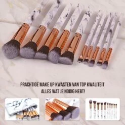 Luxe Make Up Kwasten Set - Make Up Brush - Oogschaduw – Beauty - Foundation Kwast - Poederkwast - Brush - Make Up - Cosmetica - Kwasten Set – Make Up Etui - Make Up Penselen Set – Make Up Set -GlowBelle Verkoopwinkel 1200x1200 1865