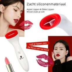 BenjaBeauty Lip Plumper - Lippen - Lipstick - Lippenbalsem - Rood - Wit -GlowBelle Verkoopwinkel 1200x1200 595
