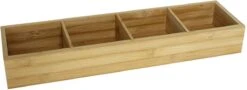 Gerim - Make-up Sorteer Organizer 4-vaks Bakje 44 X 10 X 6 Cm Bamboe -GlowBelle Verkoopwinkel 1200x438