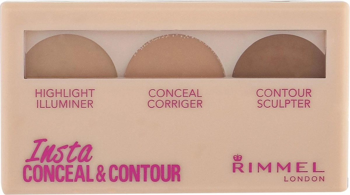 Rimmel London Rimmel Insta Conceal & Contour Palette - 020 Medium 3 Rimmel London Rimmel Insta Conceal & Contour Palette - 020 Medium - Afbeelding 3