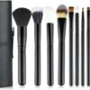 Evvie 12-delige Make-up Kwasten Set In Luxe Koker - Zwart