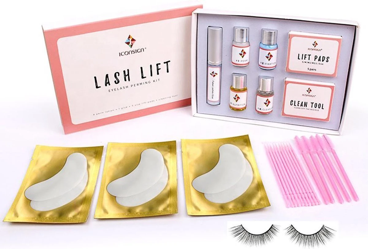 Iconsign® Wimperlifting Set / Lash Lift Kit - 25-Delige - Setje LashGo® Nep Wimpers Inbegrepen - Natuurlijk Wimper Krullen - Wimperliftingset 1 Iconsign® Wimperlifting Set / Lash Lift Kit - 25-Delige - Setje LashGo® Nep Wimpers Inbegrepen - Natuurlijk Wimper Krullen - Wimperliftingset