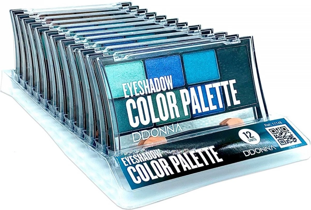 D'Donna - Color Palette Oogschaduw - Planet Azul - Blauw/Zwart - 1 Doosje Met Applicator En Spiegeltje 3 D'Donna - Color Palette Oogschaduw - Planet Azul - Blauw/Zwart - 1 Doosje Met Applicator En Spiegeltje - Afbeelding 3