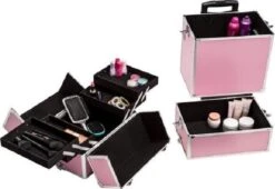 TecTake Cosmetica Koffer Met 3 Etages - Roze - Make-up Koffer 12 TecTake Cosmetica Koffer Met 3 Etages - Roze - Make-up Koffer -GlowBelle Verkoopwinkel 1200x826 1