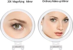 5 Inch, 20x Vergrotende Spiegel, Tweezijdige Spiegel, 20X/1x Vergroting, Opvouwbare Make-upspiegel Met Handheld/standaard, Gebruik Voor Make-up Toepassing, Pincet, En Mee-eter/smetverwijdering. (zilver) -GlowBelle Verkoopwinkel 1200x828 3