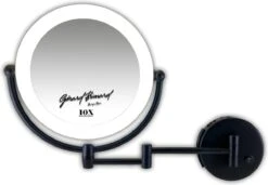 Metalen Verlichte Wand Knik Arm Make-up LED Spiegel Mat Zwart, Dubbelzijdig Verlicht, 10x Vergroting 22cm Doorsnee, Inculsief 4x AA Batterijen En Stroomkabel(USB) Badkamer Spiegel 7 Metalen Verlichte Wand Knik Arm Make-up LED Spiegel Mat Zwart, Dubbelzijdig Verlicht, 10x Vergroting 22cm Doorsnee, Inculsief 4x AA Batterijen En Stroomkabel(USB) Badkamer Spiegel -GlowBelle Verkoopwinkel 1200x829 4