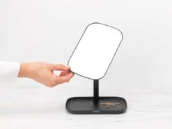 Brabantia ReNew Make-up Spiegel - Met Accessoireschaal - Dark Grey -GlowBelle Verkoopwinkel 1200x900 10