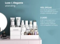 Make-Up Organizer - Cosmetica - Opbergdoos - Wit - Nagellak - Creme - Sieraden - Pennenbakje - Bureau - Organizers - Make Up -GlowBelle Verkoopwinkel 1200x901 8
