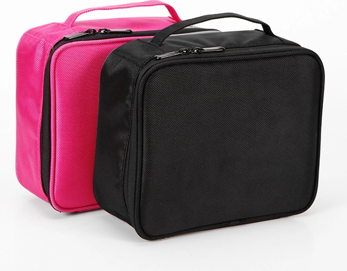 Make-up Koffer - Cosmetica Koffer - Visagie Opbergtas - Beauty Organizer Met Verstelbare Vakken - Roze 5 Make-up Koffer - Cosmetica Koffer - Visagie Opbergtas - Beauty Organizer Met Verstelbare Vakken - Roze - Afbeelding 5