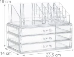 Relaxdays Make-up Organizer Klein - Stapelbaar - Sieradendoosje - Cosmetica - Opbergbox - Doorzichtig 23 Relaxdays Make-up Organizer Klein - Stapelbaar - Sieradendoosje - Cosmetica - Opbergbox - Doorzichtig -GlowBelle Verkoopwinkel 1200x939 4