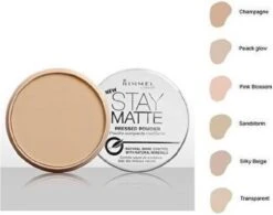 Rimmel London Stay Matte Pressed Powder - 001 Transparent - Powder -GlowBelle Verkoopwinkel 1200x949 1
