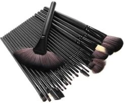 Make-up Kwasten Set - Professionele Kwasten - 24-delig Met Tasje - Cosmetica Kwasten - Zwart - Rheme -GlowBelle Verkoopwinkel 1200x992 2