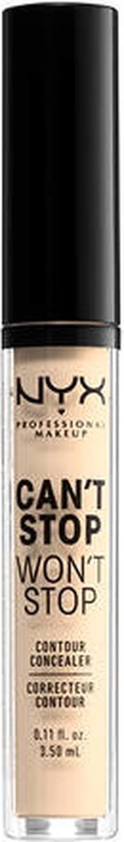 NYX Professional Makeup Can't Stop Won't Stop Contour Concealer - Pale CSWSC1 - 3,5 Ml 3 NYX Professional Makeup Can't Stop Won't Stop Contour Concealer - Pale CSWSC1 - 3,5 Ml - Afbeelding 3