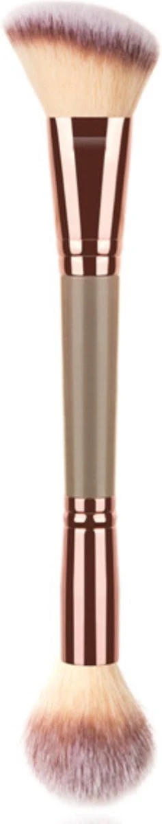 Merkloos 2-Zijdige Kwast | Contour / Bronzer & Blush | Bruin Rose Gold 1 Merkloos 2-Zijdige Kwast | Contour / Bronzer & Blush | Bruin Rose Gold