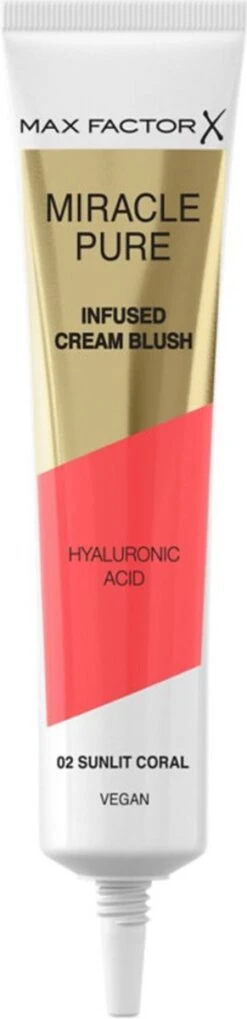 Max Factor Miracle Pure Vegan Blush 002 Sunlit Coral -GlowBelle Verkoopwinkel 291x1200 4