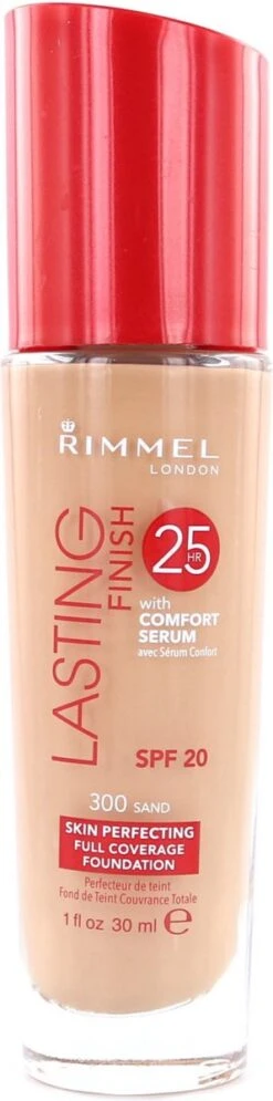 Rimmel London Lasting Finish Foundation - 300 Sand -GlowBelle Verkoopwinkel 298x1200 1